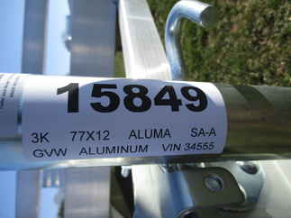 2022 Aluma 77x12  Aluminum Single Axle Utility 7712H-S-BT