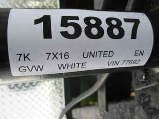 2021 United 7x16  Enclosed Cargo UT-716TA35-8.5