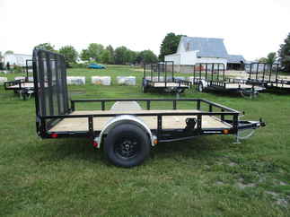 2022 PJ Trailer 77x10 U7 Single Axle Utility U721031DSFKT