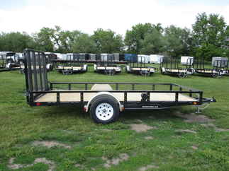 2022 PJ Trailer 77x14 U7 Single Axle Utility U721431DSFKT