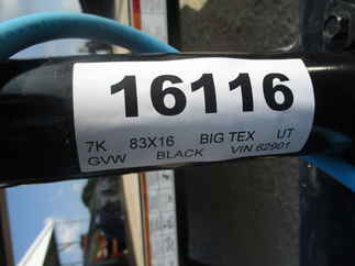 2021 Big Tex 83x16  Utility 70PI-16XBK4RG2B