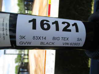 2021 Big Tex 83x14  Single Axle Utility 35SA-14XBK4RG