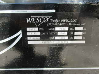 2021 Wesco 82x18 Car Hauler