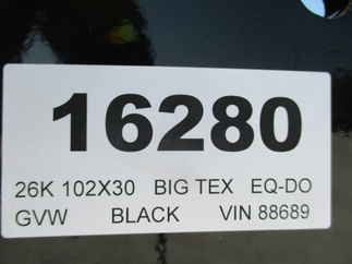2022 Big Tex 102x30  Equipment Deckover 25PH-25BK+5MR