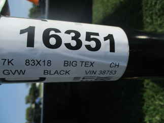 2022 Big Tex 83x18  Car Hauler 70CH-18BKDT2B