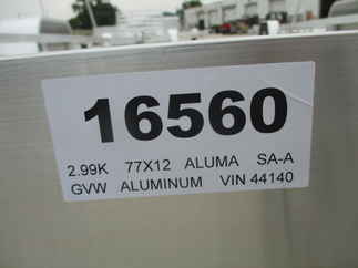 2022 Aluma 77x12  Aluminum Single Axle Utility 7712H-S-TG