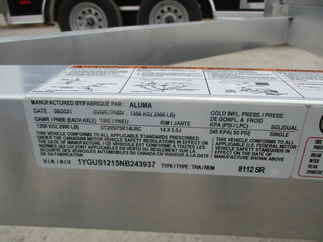 2022 Aluma 81x12  Aluminum Single Axle Utility 8112S-R-BT-SR