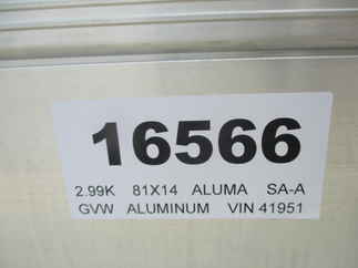 2022 Aluma 81x14  Aluminum Single Axle Utility 8114S-R-BT-SR