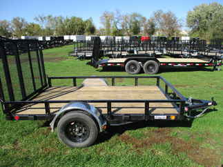 2022 PJ Trailer 77x10 U7 Single Axle Utility U721031DSGK