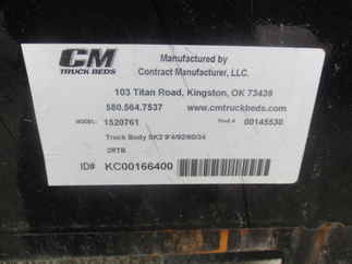 AS IS CM 9.3 x 92 SK Truck Bed