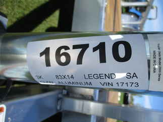 2022 Legend 83x14  Aluminum Single Axle Utility 7X14ODSA30