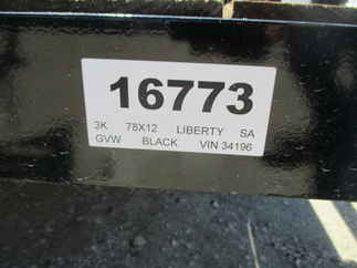2022 Liberty 78x12  Single Axle Utility LU3K78X12C4