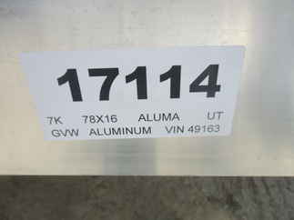 2023 Aluma 78x16  Utility 7816TA-EL-BT-TR-RTD