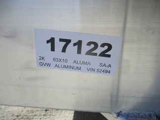 2023 Aluma 63x10  Aluminum Single Axle Utility 6310S-TG
