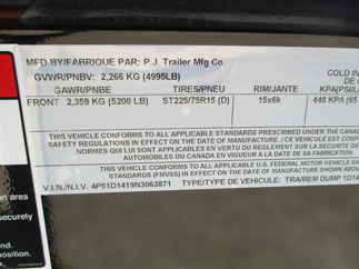 2022 PJ Trailer 60x10 D5 Dump D5A1051BSSK