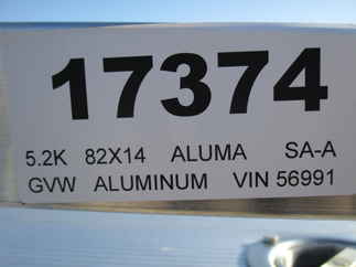 2023 Aluma 82x14  Aluminum Single Axle Utility 8214H-S-EL-BT-RTD