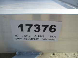 2023 Aluma 77x12  Aluminum Single Axle Utility EX7712H-S-BT