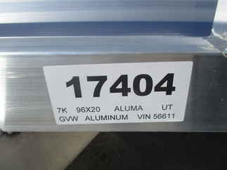 2023 Aluma 96x20  Utility 1020TA-BT-DT-RR-RTD