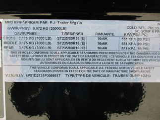 2023 PJ Trailer 83x16 DL Dump DLT1673BSSKE-JA05