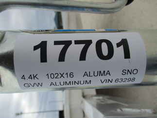 2023 Aluma 102x16  Snowmobile 8616D-TA-EL-R-12SL