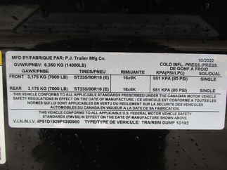 2023 PJ Trailer 83x14 DM Dump DMA1472BSSK