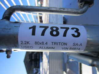 2004 Triton 80x8.416  Aluminum Single Axle Utility 
