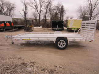 2024 Aluma 78x15  Aluminum Single Axle Utility 7815S-EL-TG-TR