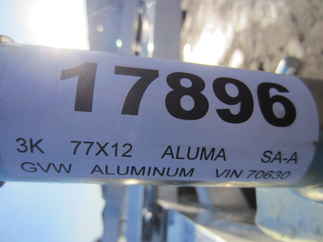 2024 Aluma 77x12  Aluminum Single Axle Utility 7712H-TILT-S