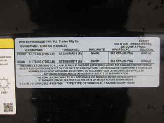 2023 PJ Trailer 96x14 D8 Dump D8A1472BSSK