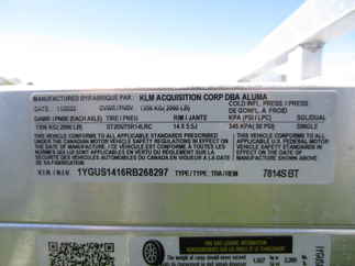 2024 Aluma 78x14  Aluminum Single Axle Utility 7814S-BT-TR