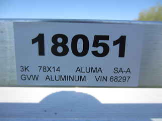 2024 Aluma 78x14  Aluminum Single Axle Utility 7814S-BT-TR