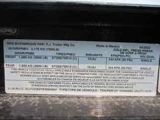 2024 PJ Trailer 83x12 UL Utility UL21232ESGK