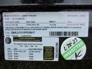 2023 Liberty 83x12  Single Axle Utility LU3K83X12C4TT
