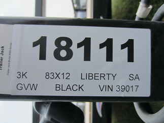 2023 Liberty 83x12  Single Axle Utility LU3K83X12C4TT