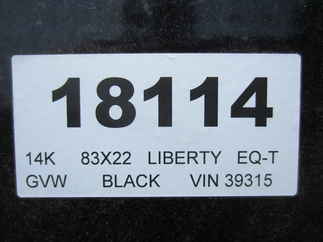 2023 Liberty 83x22  Equipment Tilt LT14K83X22SPC6WF