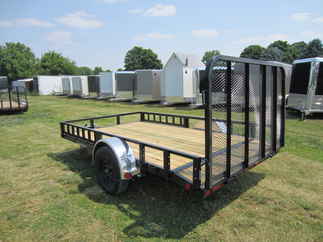 2024 PJ Trailer 83x12 U8 Single Axle Utility U821231DSBKAT