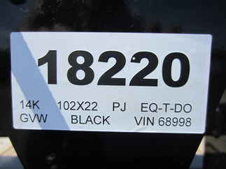 2023 PJ Trailer 102x22 T8 Equipment Deckover Tilt T8J2272BSTK