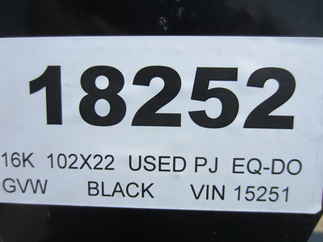 2020 PJ Trailer 102x22 F8 Equipment Deckover F8T22B2BTY0028MR-MD01