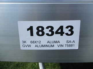 2024 Aluma 68x12  Aluminum Single Axle Utility 6812H-TILT-S