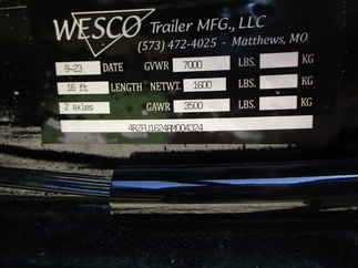 2024 Wesco 76x16 Utility