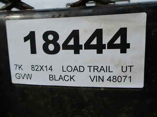 2008 Load Trail 82x14  Utility 
