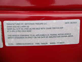 2024 Watchdog 83x14  Dump WD714