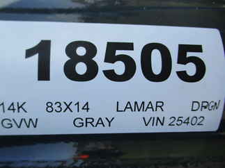 2024 Lamar 83x14  Gooseneck Dump DL831427MX