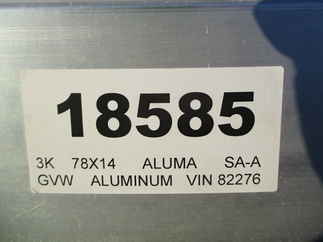 2025 Aluma 78x14  Aluminum Single Axle Utility 7814TILT-S-TR