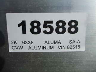 2025 Aluma 63x8  Aluminum Single Axle Utility 638S-TG
