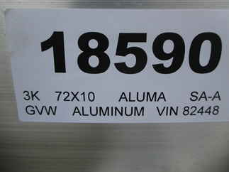 2025 Aluma 72x10  Aluminum Single Axle Utility 7210H-S-BT