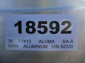 2025 Aluma 77x10  Aluminum Single Axle Utility 7710H-S-TG