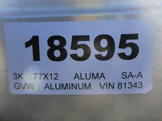 2024 Aluma 77x12  Aluminum Single Axle Utility 7712H-S-BT