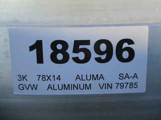 2024 Aluma 78x14  Aluminum Single Axle Utility 7814S-TG-TR