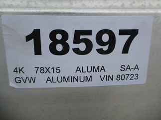 2024 Aluma 78x15  Aluminum Single Axle Utility 7815S-EL-TG-TR